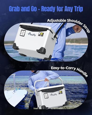 Pawfly Live Bait Cooler, 13-19 QT Leak-Proof Fishing Cooler with Rechargeable Aerator, Portable Fish Livewell for Boat, Insulated Minnow Bucket for Shrimp & Live Fish, Hard Cooler Box for Fishing in Saudi Arabia
