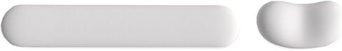 Ergonomic Wrist Rest Set for Keyboard and Mouse | Cooling Gel & Slow-Rebound Memory Foam Palm Support Pad | Luxe Leather, Minimalist, Non-Slip PU Base for Office, Laptop & Gaming (03White) in Saudi Arabia