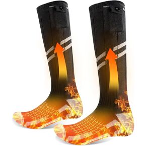 جوارب ساخنة للرجال والنساء قابلة لإعادة الشحن: جوارب ساخنة محسنة بطارية 5000 مللي أمبير ملابس حرارية كهربائية شوفانت صب فام in Kuwait