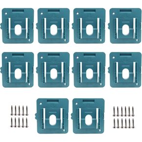Battery Holder for Makita 18V Battery,Wall Mount Batteries Storage Organizer for BL1830 BL1840 BL1850 BL1860 for Work Van,Shelf,Toolbox (10 Pack,w/22 Screws,No Battery) in Saudi Arabia