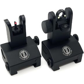 Dagger Defense (Veteran Owned Company) Fiber Optic BUIS Backup Iron Sights for use on Standard Picatinny Rails. Spring Loaded. Use with red dots and Reflex Sights. in Kuwait