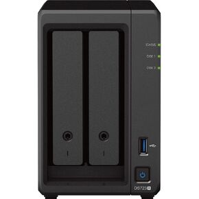 خادم Synology DiskStation DS723+ NAS مزود بوحدة المعالجة المركزية Ryzen 2.6 جيجا هرتز، وذاكرة 32 جيجا بايت، وسعة تخزين 16 تيرابايت HDD، و1 تيرابايت M.2 NVMe SSD، ومنفذين LAN بسرعة 1 جيجابت، ونظام تشغيل DSM in Kuwait