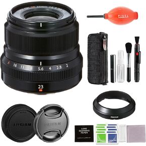 عدسة FUJIFILM XF مقاس 23 مم f/2 R WR (أسود) مع ملحقات متقدمة in Kuwait