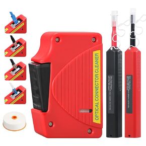 4-piece fiber cleaning tool for SC/FC/ST/LC/MU plug end cleaning, equipped with SC 2.5mm LC1.25mm fiber end face cleaning pen 1 cleaning box replacement core with cleaning times greater than 550 times in Kuwait