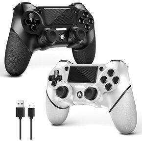 وحدة تحكم الألعاب اللاسلكية AceGamer لجهاز PS4، تصميم عالم أحمر مخصص مع قبضة مضادة للانزلاق، متوافقة مع PS4/Slim/Pro/PC مع اهتزاز مزدوج/مستشعر حركة 6 محاور/وظيفة الصوت in Kuwait