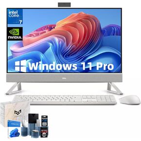 كمبيوتر مكتبي Dell Inspiron 7730 الكل في واحد - شاشة لمس FHD مقاس 27 بوصة، Intel 7 150U (10 مراكز)، NVIDIA MX570A، Wi-Fi 6E، Win 11 Pro، لوحة مفاتيح وماوس Dell Pro (ذاكرة الوصول العشوائي 64 جيجابايت، 4 تيرابايت SSD) in Kuwait