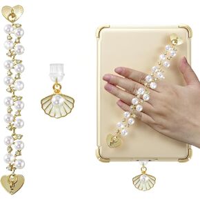 Stylish Kindle Strap & Type-C Dust Plug Charm Set for E-Reader, Kindle Accessories - Decorative Hands-Free Reading Holder, Hand Grip Chain, Bookish Gifts for Women & Girls in Saudi Arabia