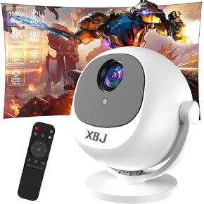 جهاز عرض صغير لاسلكي مع WIFI، 4K 1080P يدعم جهاز عرض محمول قابل للدوران 180 درجة. جهاز عرض أفلام بشاشة مقاس 17 بوصة - 130 بوصة. متوافق مع الهواتف الذكية والكمبيوتر المحمول والكمبيوتر الشخصي (بدون تطبيق) in Kuwait