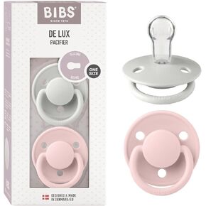 BIBS Pacifiers - De Lux Collection | BPA-Free Baby Pacifier | Made in Denmark | Set of 2 Ivory/Sage Color Premium Soothers | Size One Size in Kuwait