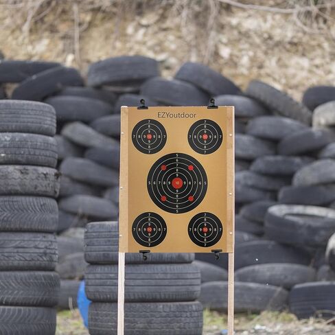 حامل هدف قابل للتعديل، أهداف ورقية متعددة الأحجام، قوي وسهل التجميع، حامل هدف إطلاق نار محمول لنطاق الرماية in Kuwait