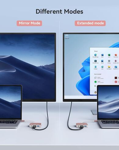 USB C to HDMI Adapter【4K@60HZ】, Vilcome HDMI to USB C Adapter Multiport with USB Type C PD & USB 3.0 Port, Compatible for MacBook Pro/Air, iPad Pro/Air, Dell XPS, iPhone 15 Pro/Max, Android (Rose) in Saudi Arabia