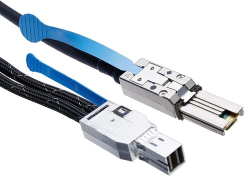 HEWLETT PACKARD - خيارات الخادم 2.0 متر كابل Mini SAS خارجي عالي الكثافة إلى Mini SAS - كابل نقل بيانات SAS بطول 6.56 قدم - Mini-SAS - Mini-SAS - أسود in Saudi Arabia