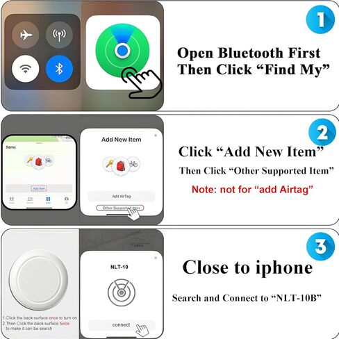 Air Tracker Tags - 2 Pack, Bluetooth Tracker for iPhone ipad Find My(iOS Only),Key Item Finder Locator with Sound, Smart Luggage Tag for Suitcases Keys/Bags/Pets/Wallet/Backpack,Battery Replaceable in Saudi Arabia
