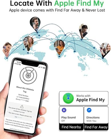 Air Tracker Tags (iOS Only) 1 Pack: Bluetooth Item Finder with Apple Find My APP, Item Locator for Keys Finder, Bags Wallets Anti-Loss, IP68 Waterproof Smart Tag (F20-White) in Saudi Arabia