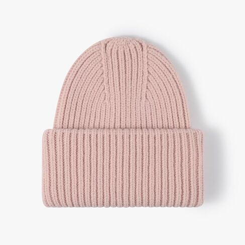 Ribbed Knit Beanie – Soft Cuffed Winter Hat for Men & Women, Warm Acrylic Blend Cap, Ideal Cold Weather Accessory in Saudi Arabia