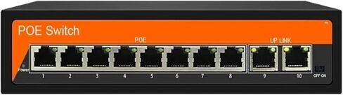 48 فولت 8/16 منفذ POE Switch Ethernet 10/100 ميجابت في الثانية 802.3af/at (16 منفذ PoE) in Saudi Arabia