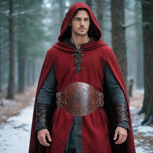 Medieval Viking Wide Belts, Faux Leather Armor Belts, LARP Halloween and Renaissance Costume Accessories Embossed in Saudi Arabia