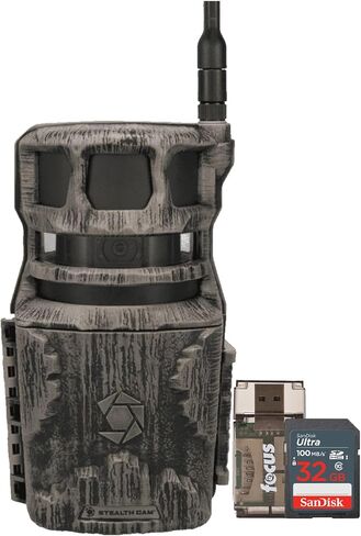 مجموعة كاميرا Stealth Cam Revolver Pro بزاوية 360 درجة بدقة 40 ميجابكسل مع بطاقة ذاكرة وقارئ بطاقات سعة 32 جيجابايت (3 عناصر) in Saudi Arabia