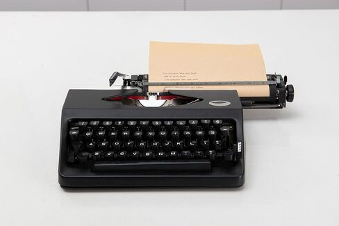 Vintage Manual Typewriter, Classic Black Metal Design, English Keyboard, Mechanical Writing Machine with Paper Roller in Saudi Arabia
