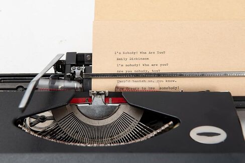 Vintage Manual Typewriter, Classic Black Metal Design, English Keyboard, Mechanical Writing Machine with Paper Roller in Saudi Arabia