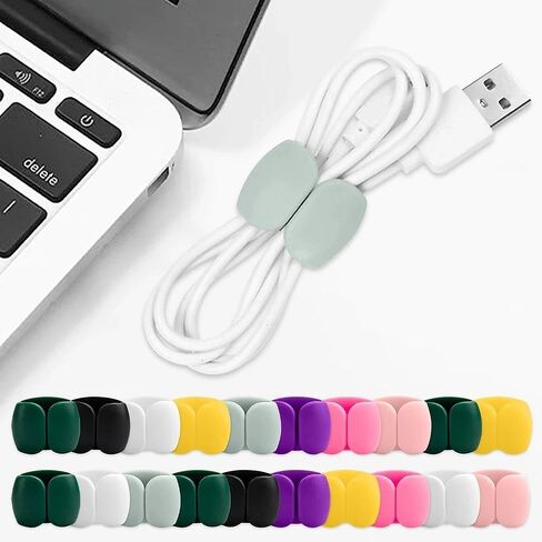 10Pcs Reusable Silicone Cord Organizer,Headphone Earphone Cable Organizer Cord for Business Travel in Saudi Arabia
