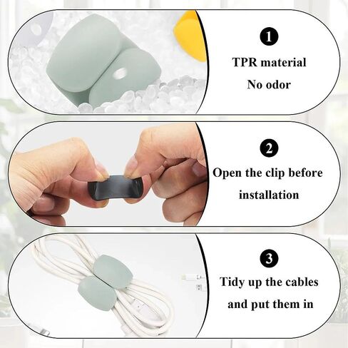 10Pcs Reusable Silicone Cord Organizer,Headphone Earphone Cable Organizer Cord for Business Travel in Saudi Arabia