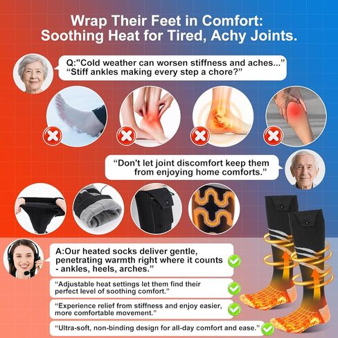 جوارب ساخنة للرجال والنساء قابلة لإعادة الشحن: جوارب ساخنة محسنة بطارية 5000 مللي أمبير ملابس حرارية كهربائية شوفانت صب فام in Kuwait