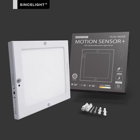 SINCELIGHT PIR Motion Sensor 18W LED Ceiling Light (Φ9''/220mm), Automatically ON/Off, Movement Activated, Dual Mode Turnable, Neutral White 4000K, Surface/Flush Mount for Hallway,Porch, Pack of 1 in Saudi Arabia