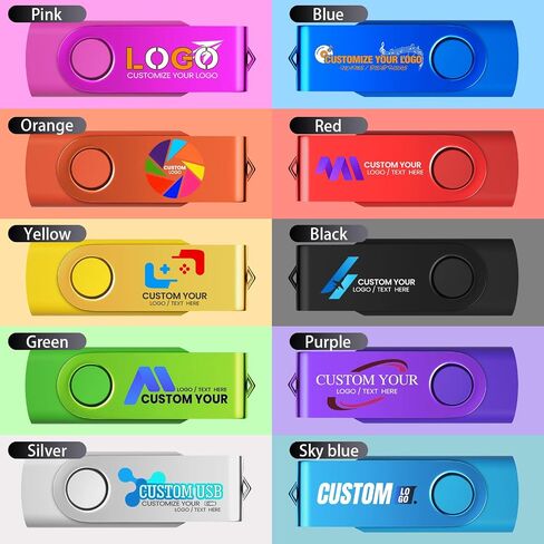 محرك أقراص فلاش USB 2.0 مخصص سعة 2 جيجابايت و50 قطعة، محركات أقراص إبهام مخصصة كبيرة الحجم مع سلاسل مفاتيح معدنية، تخصيص الشعار والنص لإعلانات الشركة/العروض الترويجية للشركات in Kuwait
