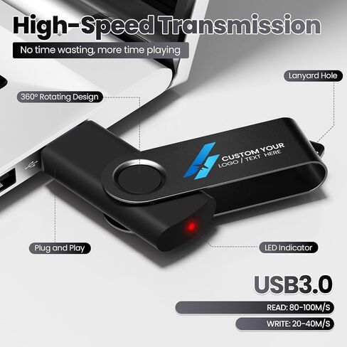 محرك أقراص فلاش USB 2.0 مخصص سعة 2 جيجابايت و50 قطعة، محركات أقراص إبهام مخصصة كبيرة الحجم مع سلاسل مفاتيح معدنية، تخصيص الشعار والنص لإعلانات الشركة/العروض الترويجية للشركات in Kuwait