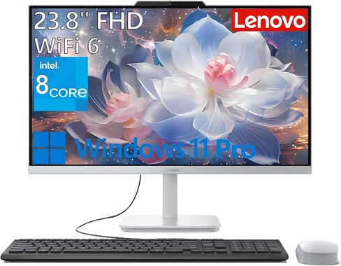 Lenovo 24 All-in-One Desktop Computer for Home Office, Intel 8-Core Processor (Beat i5-1140G7), 23.8" FHD AIO, WiFi 6, BT 5.2, RJ-45, HDMI, KB & Mouse, Windows 11 Pro, 16GB RAM, 1TB PCIe SSD (Renewed) in Kuwait