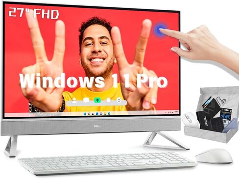 Dell Inspiron 7730 All in One Desktop - 27" FHD Touchscreen, 10-Core 7 150U(Up to 5.5GHz), 32GB RAM, 1TB SSD, NVIDIA GeForce MX570A GDDR6, Windows 11 Pro, w/Accessories in Saudi Arabia