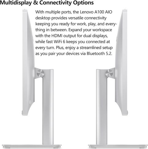 Lenovo 24 All-in-One Desktop Computer for Home Office, Intel 8-Core Processor (Beat i5-1140G7), 23.8" FHD AIO, WiFi 6, BT 5.2, RJ-45, HDMI, KB & Mouse, Windows 11 Pro, 16GB RAM, 1TB PCIe SSD (Renewed) in Kuwait