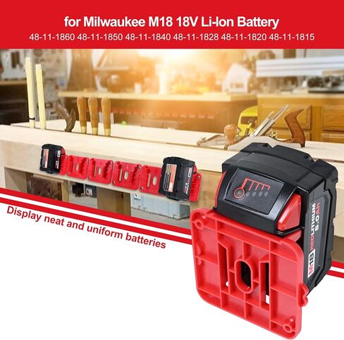 حامل البطارية لميلووكي M18 18 فولت حامل البطارية مناسب لـ M18 48-11-1815 48-11-1828 48-11-1850 48-11-1860 (6 قطع) in Kuwait