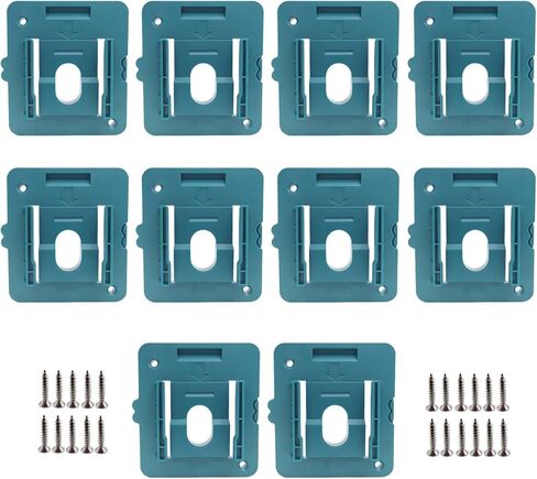 Battery Holder for Makita 18V Battery,Wall Mount Batteries Storage Organizer for BL1830 BL1840 BL1850 BL1860 for Work Van,Shelf,Toolbox (10 Pack,w/22 Screws,No Battery) in Saudi Arabia