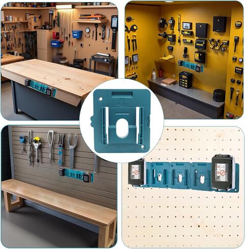 Battery Holder for Makita 18V Battery,Wall Mount Batteries Storage Organizer for BL1830 BL1840 BL1850 BL1860 for Work Van,Shelf,Toolbox (10 Pack,w/22 Screws,No Battery) in Saudi Arabia