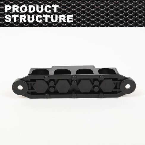 4 Post Power Distribution Block Bus Bar with Cover, Busbar Power Battery Terminal Distribution Block 5/16" Posts 12V 250A, 4 Post Busbar Power Distribution Block Black in Saudi Arabia