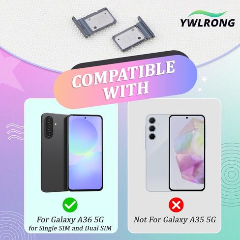 2PCS SIM Card Tray for Samsung Galaxy A36 5G SIM Card Slot Holder Replacement for Samsung A36 5G SM-A366U A366E A366B with Open Eject Pin in Saudi Arabia