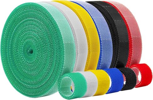 6 Roll Reusable Nylon Cable Straps, Cable Ties Fastening Tape Wire Organizer in Saudi Arabia