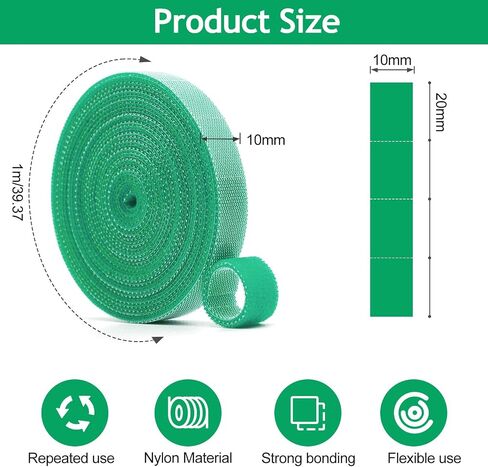 6 Roll Reusable Nylon Cable Straps, Cable Ties Fastening Tape Wire Organizer in Saudi Arabia