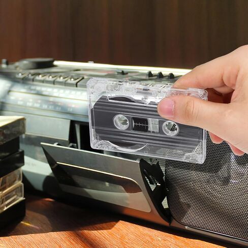 POPETPOP إملاء أشرطة كاسيت فارغة: 4 قطع شريط كاسيت صوتي واضح قابل للتسجيل 30 دقيقة للمحاضرات والندوات والتسجيل اليومي، مع علبة بلاستيكية شفافة فردية in Saudi Arabia