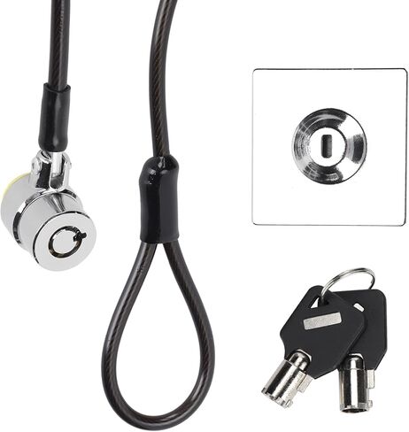 CHICIRIS Computer Security Cable with Lock Base for OS XLenovoAsus, Flexible DualShaft Rotation, Suitable for Monitors and Projectors in Saudi Arabia