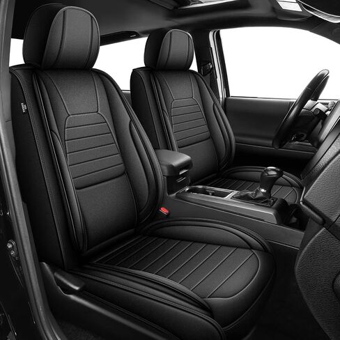 أغطية مقاعد مخصصة مناسبة لسيارة Dodge Ram 1500 2500 3500 2002-2024 2025 مجموعة أغطية مقاعد من الجلد الصناعي متوافقة مع وسائد شاحنة الكابينة العادية الرباعية (المقعد الأمامي، أسود، كرمة) in Kuwait