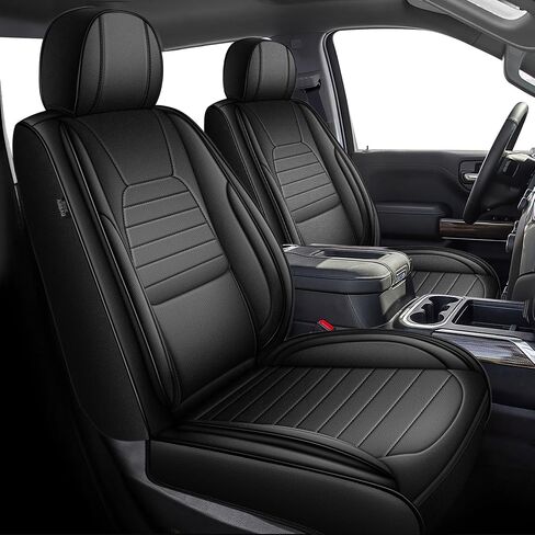 أغطية مقاعد مخصصة مناسبة لسيارة Dodge Ram 1500 2500 3500 2002-2024 2025 مجموعة أغطية مقاعد من الجلد الصناعي متوافقة مع وسائد شاحنة الكابينة العادية الرباعية (المقعد الأمامي، أسود، كرمة) in Saudi Arabia