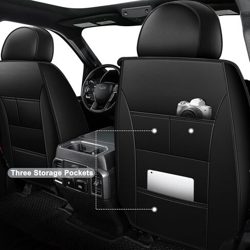 أغطية مقاعد مخصصة مناسبة لسيارة Dodge Ram 1500 2500 3500 2002-2024 2025 مجموعة أغطية مقاعد من الجلد الصناعي متوافقة مع وسائد شاحنة الكابينة العادية الرباعية (المقعد الأمامي، أسود، كرمة) in Saudi Arabia