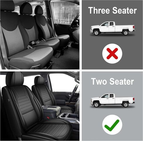 أغطية مقاعد مخصصة مناسبة لسيارة Dodge Ram 1500 2500 3500 2002-2024 2025 مجموعة أغطية مقاعد من الجلد الصناعي متوافقة مع وسائد شاحنة الكابينة العادية الرباعية (المقعد الأمامي، أسود، كرمة) in Saudi Arabia