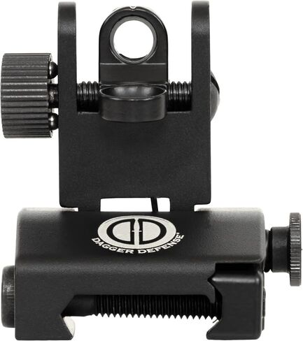 Dagger Defense (شركة مملوكة لأحد المحاربين القدامى) BUIS مشاهد حديدية احتياطية للاستخدام على قضبان Picatinny القياسية. محملة بالربيع. استخدم مع النقاط الحمراء والمشاهد والنطاقات ثلاثية الأبعاد. in Kuwait