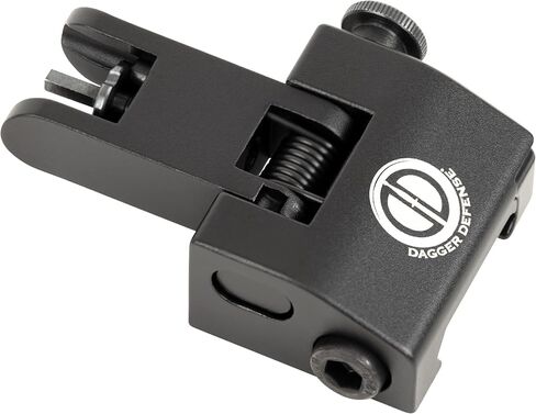 Dagger Defense (شركة مملوكة لأحد المحاربين القدامى) BUIS مشاهد حديدية احتياطية للاستخدام على قضبان Picatinny القياسية. محملة بالربيع. استخدم مع النقاط الحمراء والمشاهد والنطاقات ثلاثية الأبعاد. in Kuwait