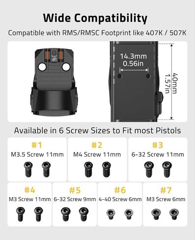 CVLIFE WolfCovert M01 Motion Awake Red Dot Sight، متوافق مع RMS/RMSC 3MOA Red Dot Open Reflex Sight مدمج مقاوم للصدمات IPX6 مقاوم للماء، مع لوحة محول لقاعدة Picatinny MOS 21 مم in Saudi Arabia