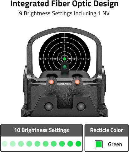 CVLIFE WolfCovert M01 Motion Awake Red Dot Sight، متوافق مع RMS/RMSC 3MOA Red Dot Open Reflex Sight مدمج مقاوم للصدمات IPX6 مقاوم للماء، مع لوحة محول لقاعدة Picatinny MOS 21 مم in Saudi Arabia